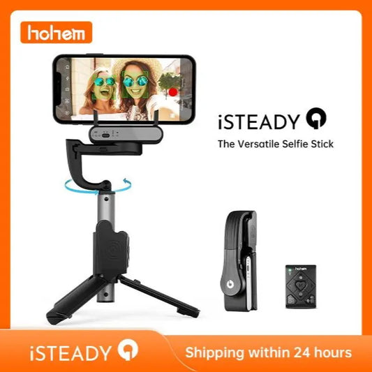 Hohem Official iSteady Q Selfie Stick Adjustable Selfie Stand Outdoor Holder Folding Gimbal Stabilizer For iphone Android